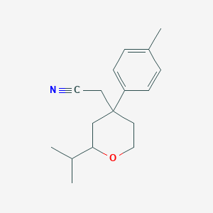 [2-isopropyl-4-(4-methylphenyl)tetrahydro-2H-pyran-4-yl]acetonitrile