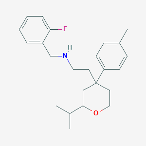 (2-fluorobenzyl){2-[2-isopropyl-4-(4-methylphenyl)tetrahydro-2H-pyran-4-yl]ethyl}amine