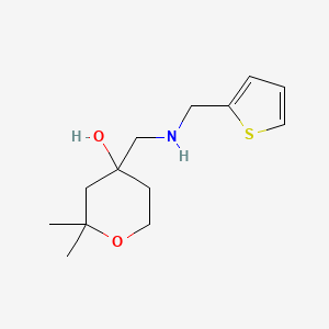 2,2-dimethyl-4-{[(2-thienylmethyl)amino]methyl}tetrahydro-2H-pyran-4-ol