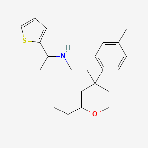 N-{2-[2-isopropyl-4-(4-methylphenyl)tetrahydro-2H-pyran-4-yl]ethyl}-1-(2-thienyl)ethanamine