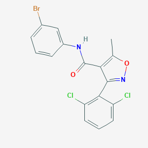 molecular formula C17H11BrCl2N2O2 B416034 N-(3-bromophenyl)-3-(2,6-dichlorophenyl)-5-methyl-1,2-oxazole-4-carboxamide CAS No. 331848-21-6