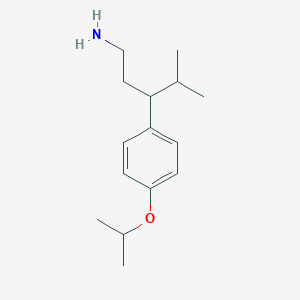 molecular formula C15H25NO B4160347 3-(4-isopropoxyphenyl)-4-methyl-1-pentanamine 