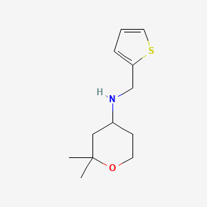 molecular formula C12H19NOS B4160350 (2,2-dimethyltetrahydro-2H-pyran-4-yl)(2-thienylmethyl)amine 