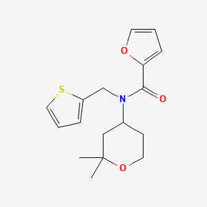 N-(2,2-dimethyltetrahydro-2H-pyran-4-yl)-N-(2-thienylmethyl)-2-furamide