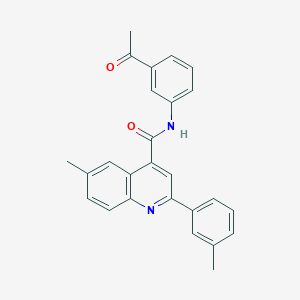 N-(3-acetylphenyl)-6-methyl-2-(3-methylphenyl)quinoline-4-carboxamide