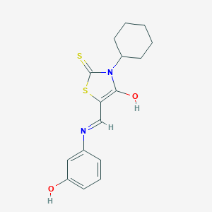 3-Cyclohexyl-5-[(3-hydroxyanilino)methylene]-2-thioxo-1,3-thiazolidin-4-one