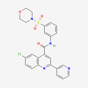 molecular formula C25H21ClN4O4S B4160433 6-chloro-N-[3-(4-morpholinylsulfonyl)phenyl]-2-(3-pyridinyl)-4-quinolinecarboxamide 