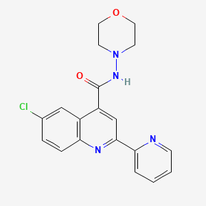 6-chloro-N-4-morpholinyl-2-(2-pyridinyl)-4-quinolinecarboxamide