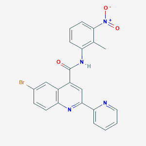 6-bromo-N-(2-methyl-3-nitrophenyl)-2-(2-pyridinyl)-4-quinolinecarboxamide