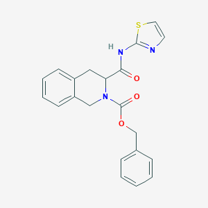 molecular formula C21H19N3O3S B416047 benzyl 3-[(1,3-thiazol-2-ylamino)carbonyl]-3,4-dihydro-2(1H)-isoquinolinecarboxylate 