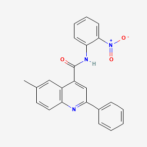 6-methyl-N-(2-nitrophenyl)-2-phenyl-4-quinolinecarboxamide