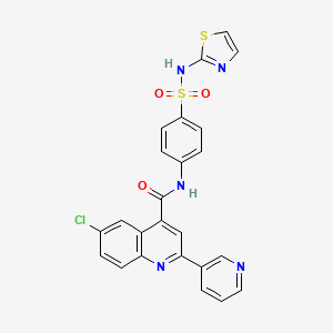 6-chloro-2-(3-pyridinyl)-N-{4-[(1,3-thiazol-2-ylamino)sulfonyl]phenyl}-4-quinolinecarboxamide