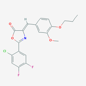 2-(2-chloro-4,5-difluorophenyl)-4-(3-methoxy-4-propoxybenzylidene)-1,3-oxazol-5(4H)-one