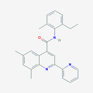 molecular formula C26H25N3O B4160505 N-(2-ethyl-6-methylphenyl)-6,8-dimethyl-2-(2-pyridinyl)-4-quinolinecarboxamide 