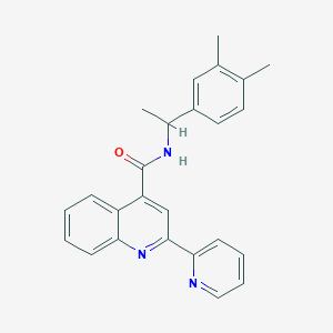 N-[1-(3,4-dimethylphenyl)ethyl]-2-(2-pyridinyl)-4-quinolinecarboxamide