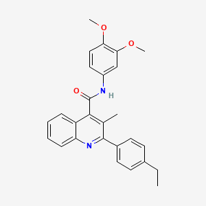 N-(3,4-dimethoxyphenyl)-2-(4-ethylphenyl)-3-methyl-4-quinolinecarboxamide