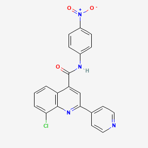 molecular formula C21H13ClN4O3 B4160518 8-chloro-N-(4-nitrophenyl)-2-(4-pyridinyl)-4-quinolinecarboxamide 