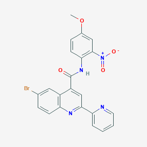 6-bromo-N-(4-methoxy-2-nitrophenyl)-2-(2-pyridinyl)-4-quinolinecarboxamide