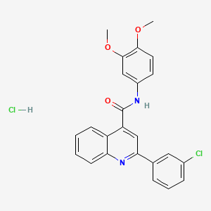 2-(3-chlorophenyl)-N-(3,4-dimethoxyphenyl)-4-quinolinecarboxamide hydrochloride