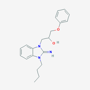 molecular formula C20H25N3O2 B416054 1-(3-Butyl-2-imino-2,3-dihydro-benzoimidazol-1-yl)-3-phenoxy-propan-2-ol 