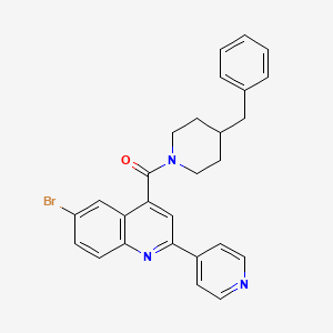 molecular formula C27H24BrN3O B4160545 4-[(4-benzyl-1-piperidinyl)carbonyl]-6-bromo-2-(4-pyridinyl)quinoline 