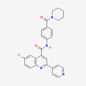 6-chloro-N-[4-(1-piperidinylcarbonyl)phenyl]-2-(4-pyridinyl)-4-quinolinecarboxamide