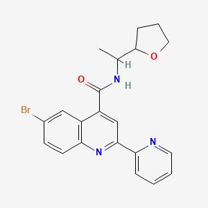 6-bromo-2-(2-pyridinyl)-N-[1-(tetrahydro-2-furanyl)ethyl]-4-quinolinecarboxamide