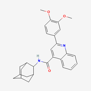 molecular formula C28H30N2O3 B4160583 N-2-adamantyl-2-(3,4-dimethoxyphenyl)-4-quinolinecarboxamide 