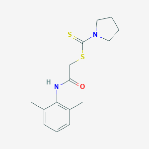 molecular formula C15H20N2OS2 B416060 2-(2,6-Dimethylanilino)-2-oxoethyl 1-pyrrolidinecarbodithioate 