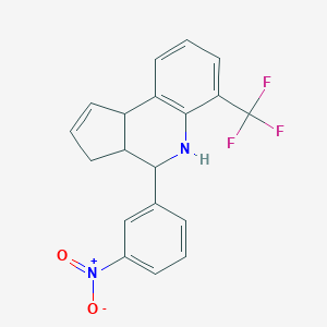 molecular formula C19H15F3N2O2 B416061 4-{3-nitrophenyl}-6-(trifluoromethyl)-3a,4,5,9b-tetrahydro-3H-cyclopenta[c]quinoline 