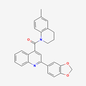 2-(1,3-benzodioxol-5-yl)-4-[(6-methyl-3,4-dihydro-1(2H)-quinolinyl)carbonyl]quinoline