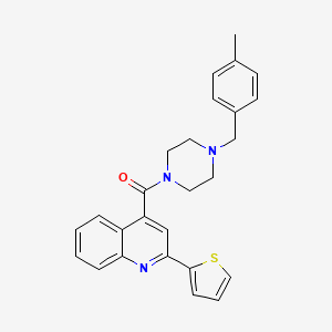 4-{[4-(4-methylbenzyl)-1-piperazinyl]carbonyl}-2-(2-thienyl)quinoline