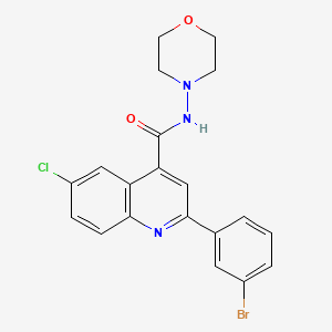 2-(3-bromophenyl)-6-chloro-N-4-morpholinyl-4-quinolinecarboxamide