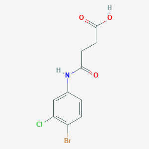 molecular formula C10H9BrClNO3 B416064 4-(4-Bromo-3-chloroanilino)-4-oxobutanoic acid 