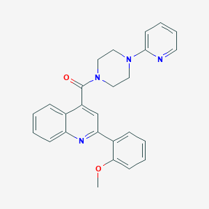 molecular formula C26H24N4O2 B4160643 2-(2-methoxyphenyl)-4-{[4-(2-pyridinyl)-1-piperazinyl]carbonyl}quinoline 