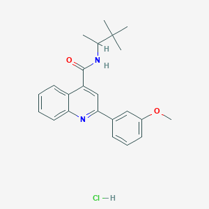 2-(3-methoxyphenyl)-N-(1,2,2-trimethylpropyl)-4-quinolinecarboxamide hydrochloride