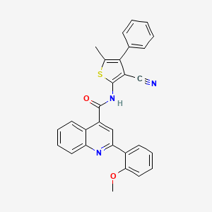 N-(3-cyano-5-methyl-4-phenyl-2-thienyl)-2-(2-methoxyphenyl)-4-quinolinecarboxamide