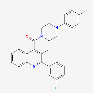 molecular formula C27H23ClFN3O B4160673 2-(3-chlorophenyl)-4-{[4-(4-fluorophenyl)-1-piperazinyl]carbonyl}-3-methylquinoline 