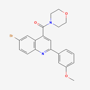 [6-BROMO-2-(3-METHOXYPHENYL)-4-QUINOLYL](MORPHOLINO)METHANONE