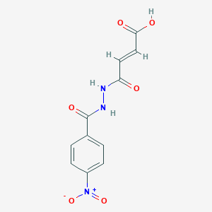 molecular formula C11H9N3O6 B416069 4-(2-{4-Nitrobenzoyl}hydrazino)-4-oxo-2-butenoic acid 