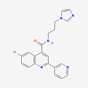 6-bromo-N-[3-(1H-imidazol-1-yl)propyl]-2-(3-pyridinyl)-4-quinolinecarboxamide