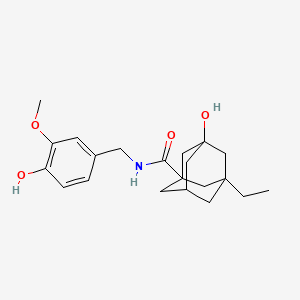 3-ethyl-5-hydroxy-N-(4-hydroxy-3-methoxybenzyl)adamantane-1-carboxamide