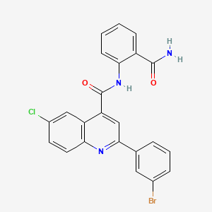 N-[2-(aminocarbonyl)phenyl]-2-(3-bromophenyl)-6-chloro-4-quinolinecarboxamide