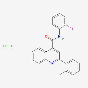 N-(2-iodophenyl)-2-(2-methylphenyl)-4-quinolinecarboxamide hydrochloride