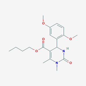 Butyl 4-(2,5-dimethoxyphenyl)-1,6-dimethyl-2-oxo-1,2,3,4-tetrahydro-5-pyrimidinecarboxylate