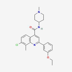 7-chloro-2-(3-ethoxyphenyl)-8-methyl-N-(1-methyl-4-piperidinyl)-4-quinolinecarboxamide