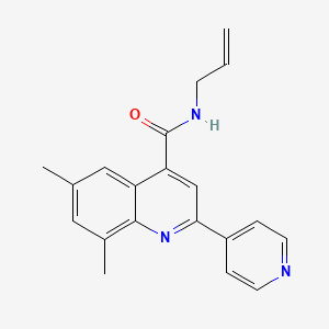 molecular formula C20H19N3O B4160730 N-allyl-6,8-dimethyl-2-(4-pyridinyl)-4-quinolinecarboxamide 