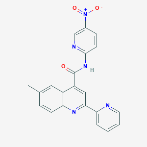 6-methyl-N-(5-nitro-2-pyridinyl)-2-(2-pyridinyl)-4-quinolinecarboxamide