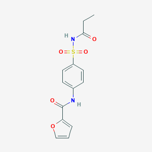 molecular formula C14H14N2O5S B416076 N-{4-[(propionylamino)sulfonyl]phenyl}-2-furamide 