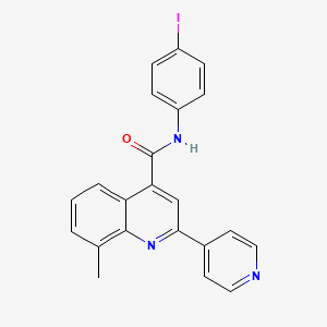 N-(4-iodophenyl)-8-methyl-2-(4-pyridinyl)-4-quinolinecarboxamide